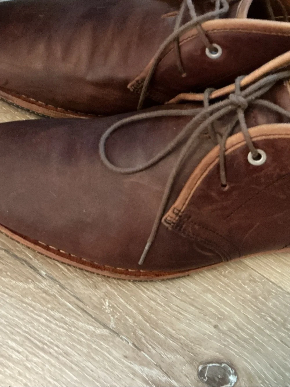 Timberland Boot Company Chukka Brown Leather Boots Men’s Size 11 Heritage Style